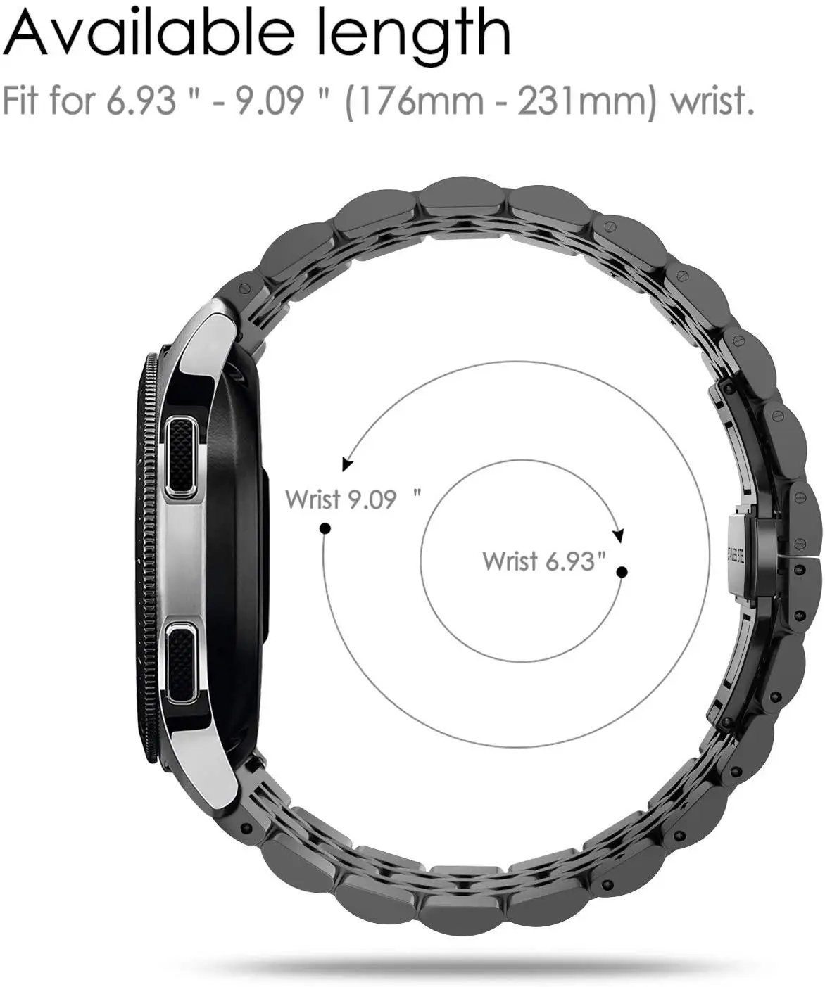 Kovové potítka pre Samsung Galaxy Sledujte 3 45mm 41mm Popruhy Náramok pre Samsung Galaxy Watch3 Nehrdzavejúcej Ocele Watchband Popruh