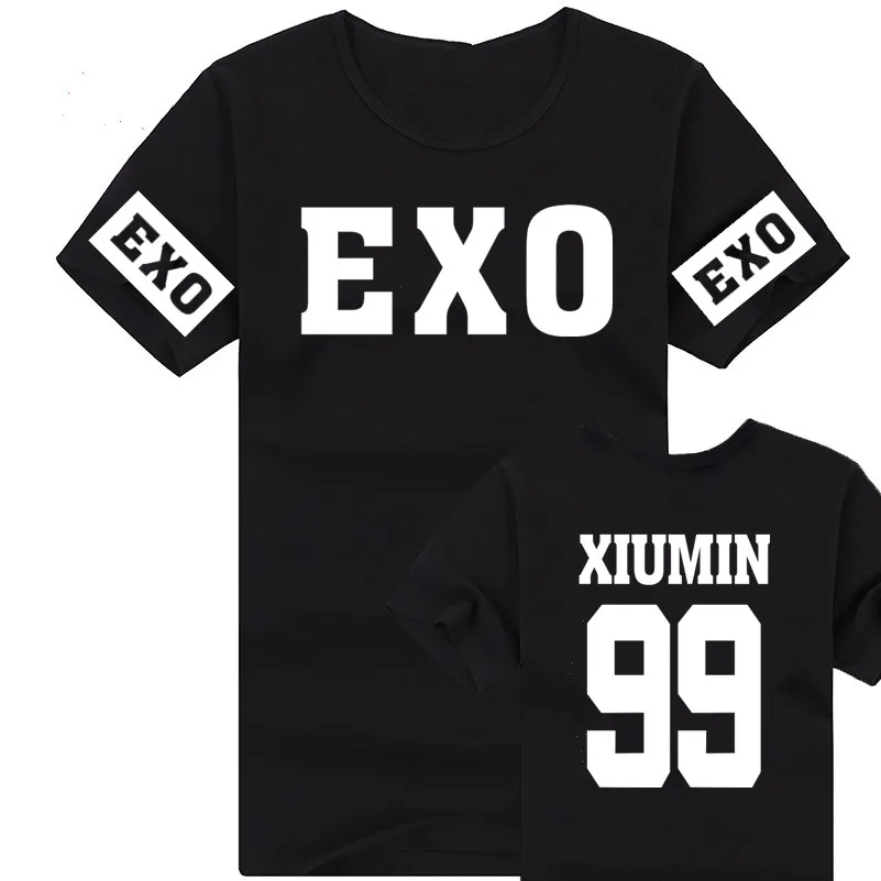 Kpop EXO Ženy, fitness tričko Harajuku, t košele Ropa Mujer Dámske Topy T-shirt Značku Oblečenia kawaii Hip Hop Tee Tričko Femme
