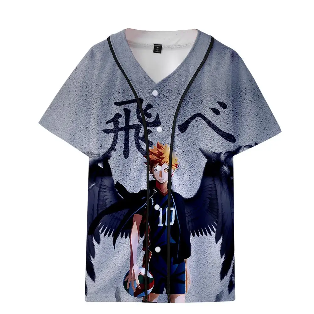 KPop Krátke Rukávy Haikyu!!Baseball tričko Harajuku Lete Modis T-shirt Oblečenie 2019 Hot Predaj Haikyuu!!Tee Tričko Plus