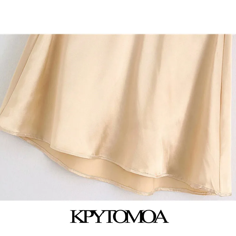 KPYTOMOA Ženy 2020 Elegantný Módy Pevné Útulný Mini Sukne Vintage Riadok Vysoko Elastický Pás Ženské Sukne Faldas Mujer