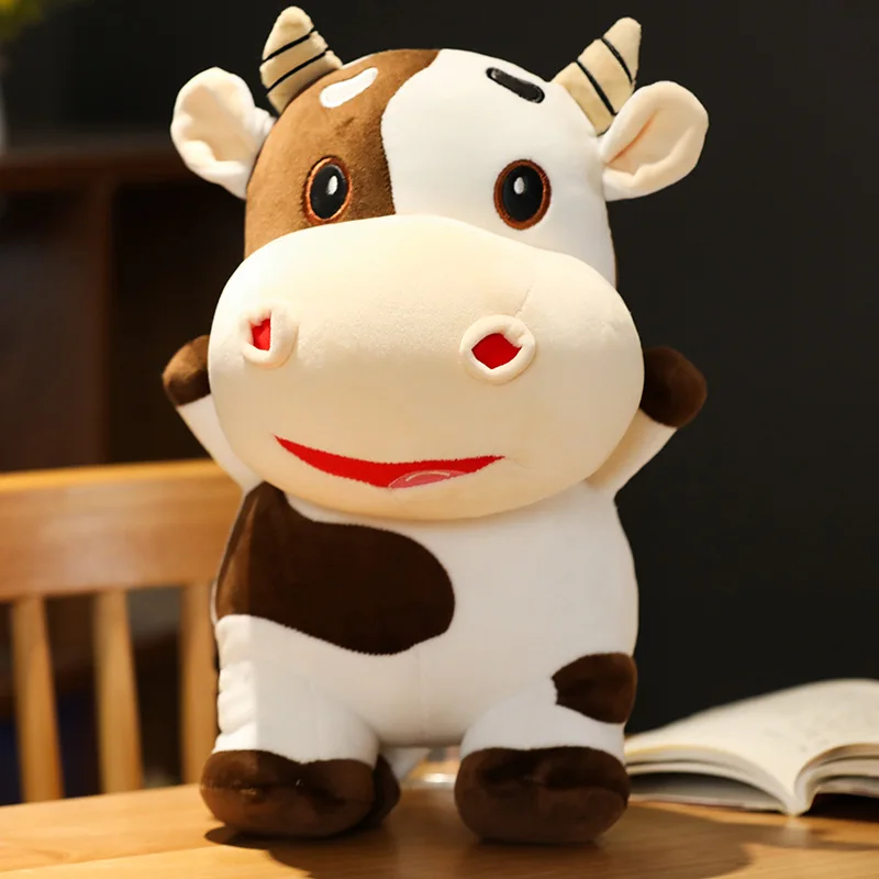 Krásne Roztomilej Zvierat Cartoon Kravy Plnené Plyšové Hračky Super Pohodlné Mäkké Hračky Deti K Narodeninám Vianočný Darček