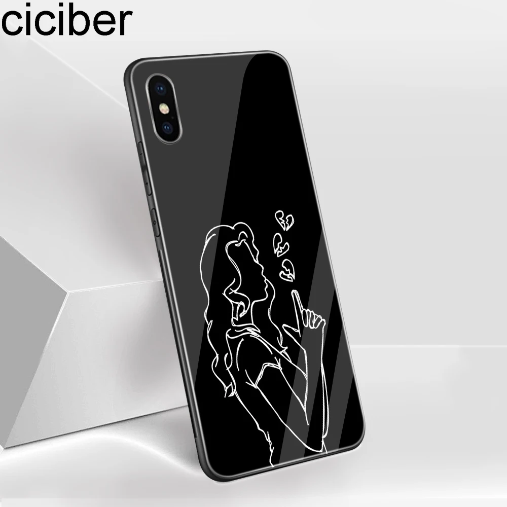 Kráľovná Srdce Kvetinový Tvrdeného Skla Telefón puzdro pre iPhone 7 8 6 6 Plus Späť Shell pre iPhone 11 12 Pro Max mini XR X XS Max Funda