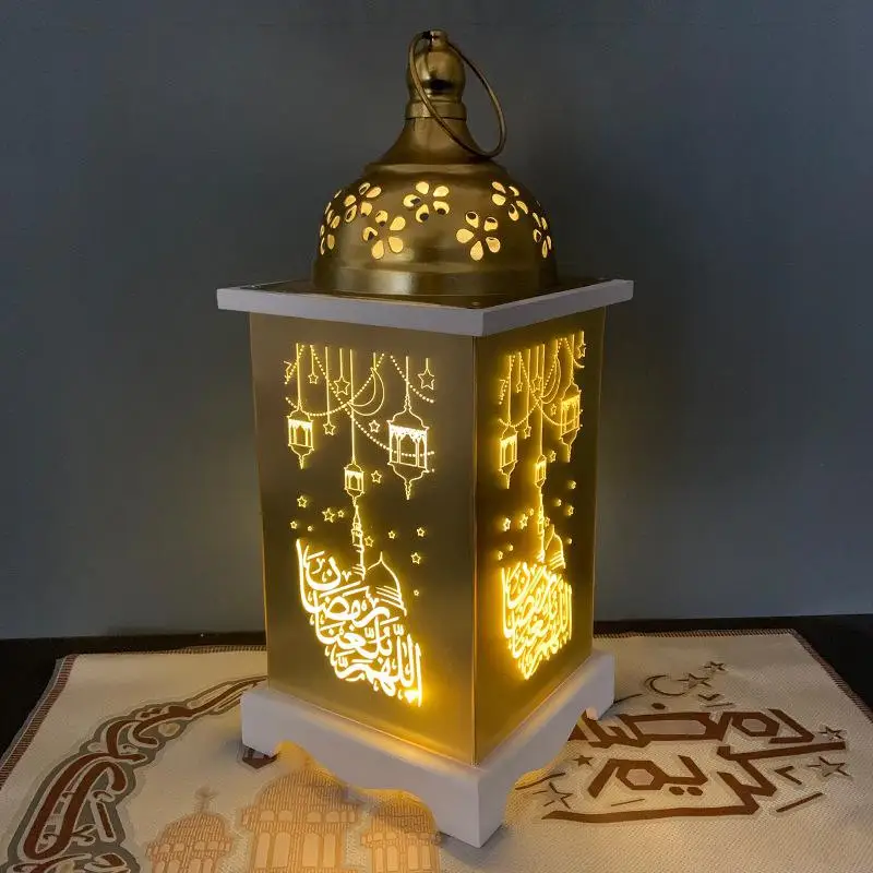 Kuulee Moslimských Ramadánu Vietor Lampu LED Svetlo Drevené Visí Prívesok Eid Festival Dovolenku Dekorácie
