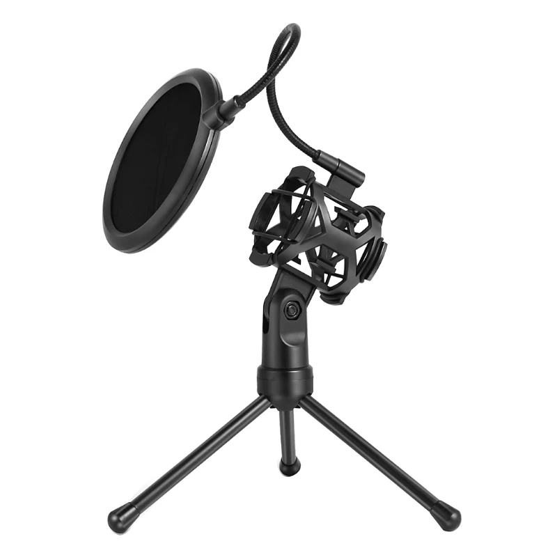 Kôra Pro New Black Mikrofón Pop Držiak Filtra Stick Stolný Statív Stojí Anti-Sprej Čistý Súprava PS-2