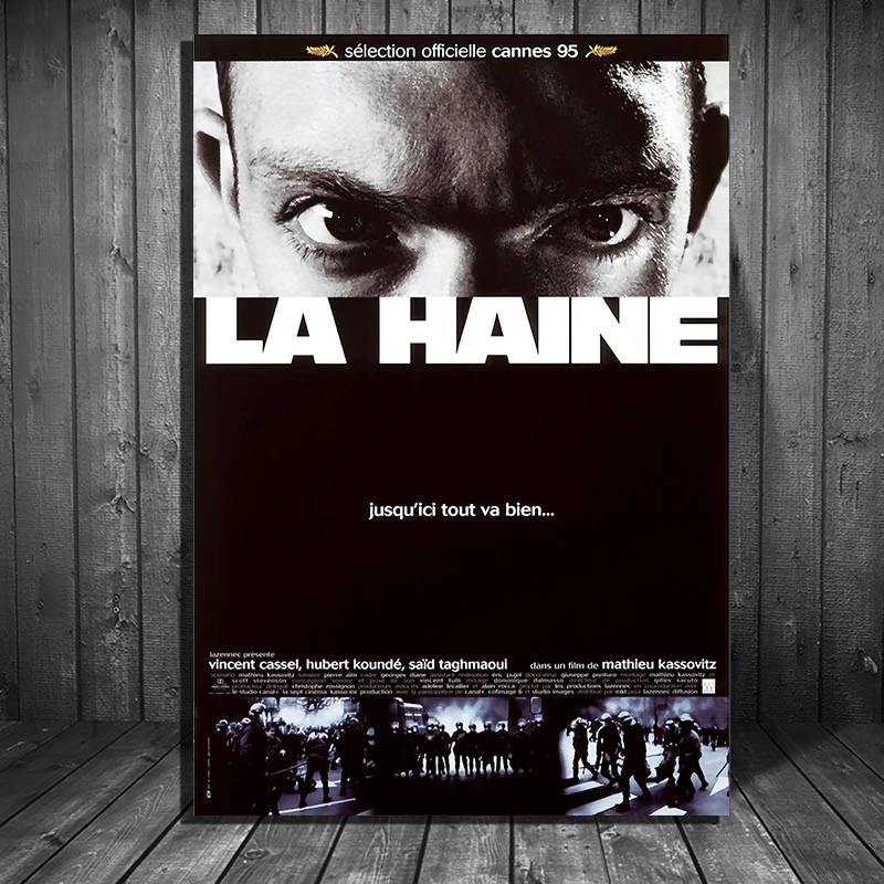 La haine (1995) Vintage filmový plagát 24x36 palcový 001