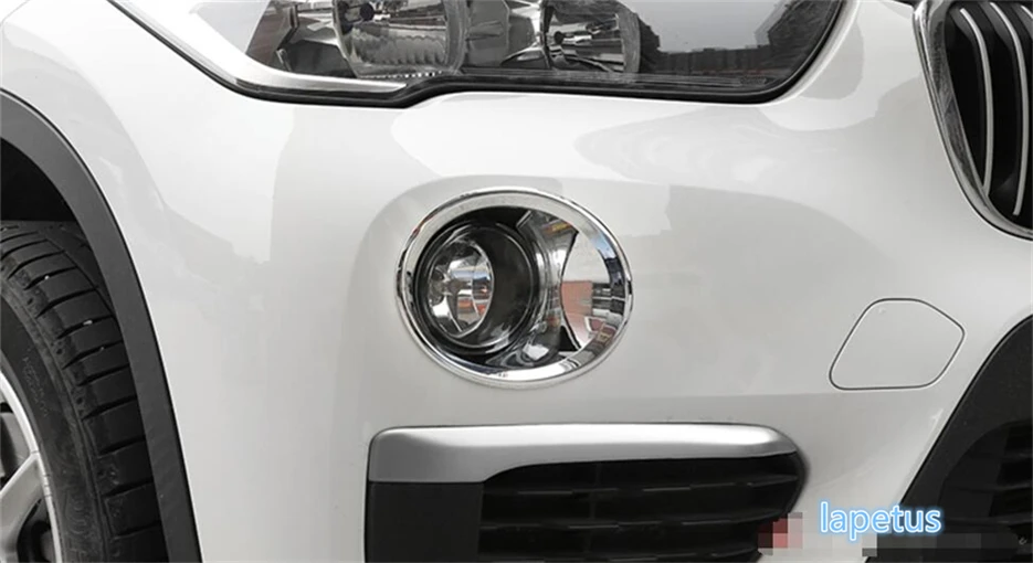 Lapetus Predné Hlavu Hmlové Svetlá Foglight Lampa Krúžok Dekorácie Rám, Kryt Trim 2 Ks vhodné Na BMW X1 F48 2016 2017 2018 2019 ABS