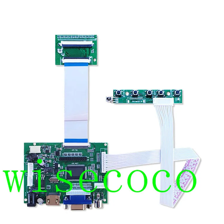 LCD TTL LVDS Radič Board VGA 2AV 60PIN pre A070VW04 V0 Vodič Doska