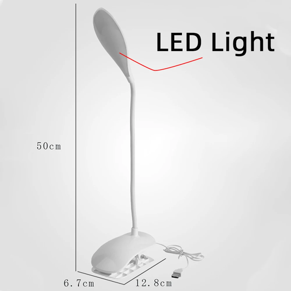 LED Lampa Skladacia USB Powered Stmievanie Stolná Lampa Ochrana Očí Čítanie tabuľka Svetlo internátu, Študent, Pracovný Stôl, Svetlá