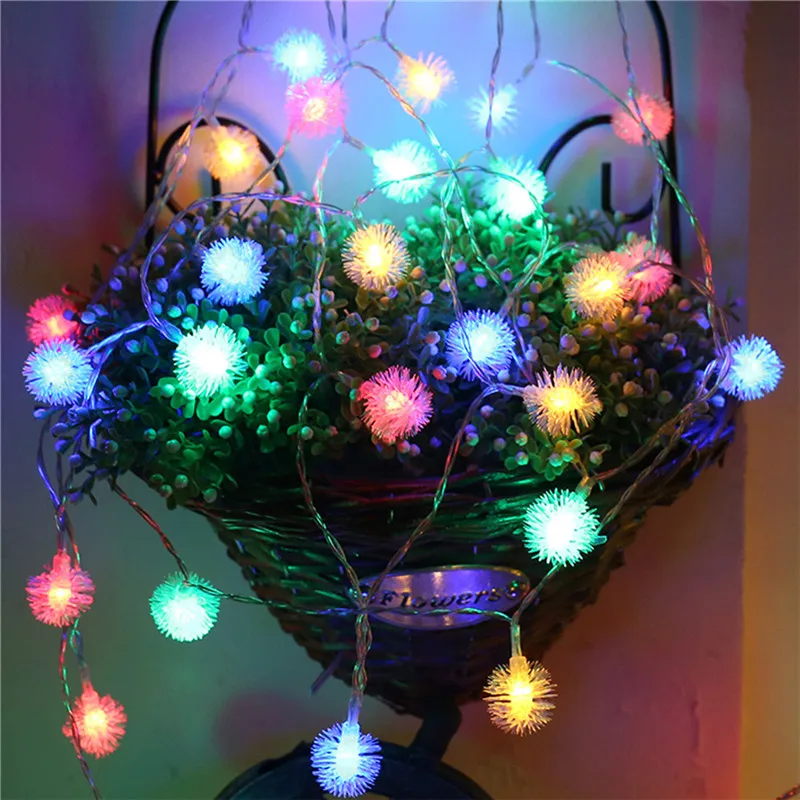 LED loptu Snehu String Svetlá 3-10m Girlandy na Vianočné Strom Rozprávkových Svetiel na Batérie Dekoroch Vianoce, Nový Rok Holiday Party Osvetlenie