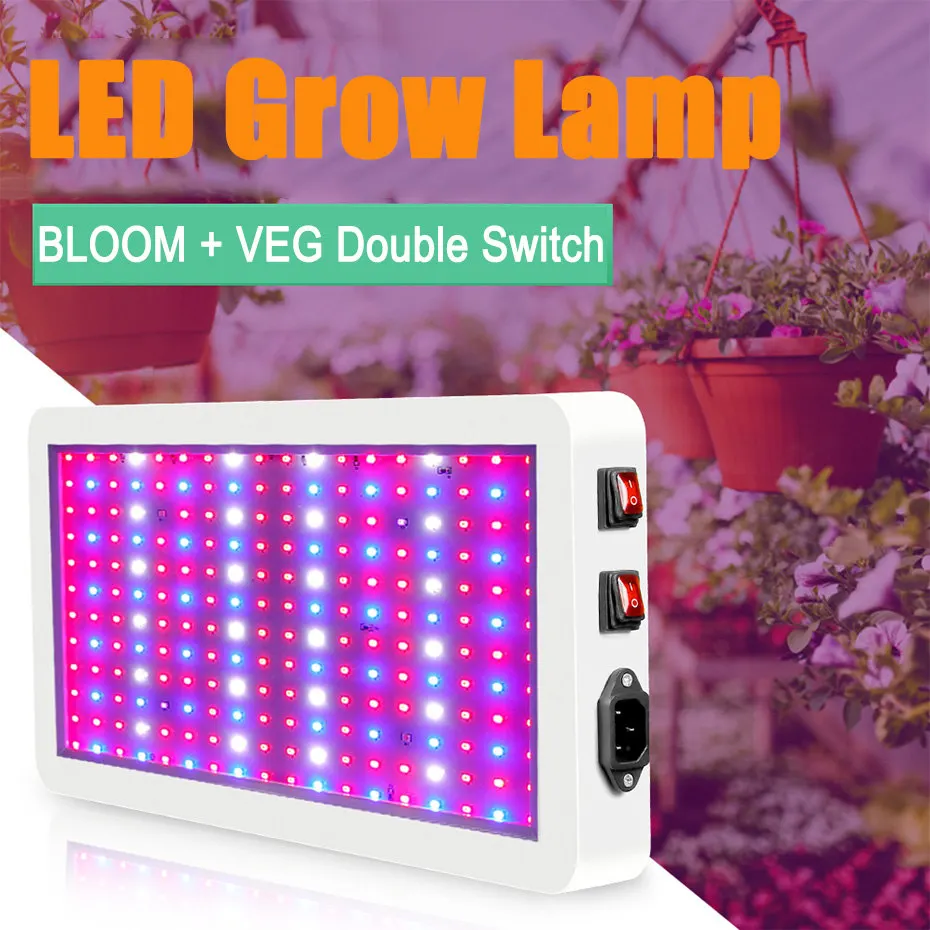 LED Rásť Svetlo 100W 200W celé Spektrum Phytolamp Nepremokavé 216/312 Led Rastlín Lampa AC85-265V Pre Sadeníc Kvetov Rastliny Rastu