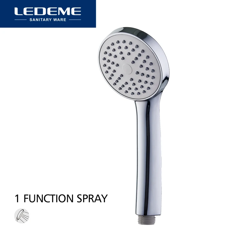 LEDEME Sprcha Hlavu ABS Plast Chrome Kúpeľni Vaňa Sprcha Úsporu Vody, Okrúhly Tvar Klasickej Ruke Držať Sprcha Hlavy Trysky L11