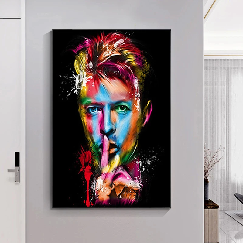 Legendárny Hudobný Spevák Veľká Hviezda David Bowie Plátno Maľovaní Plagátov Vytlačí Wall Art Obrazy na Steny v Obývacej Izbe Dekor Cuadro