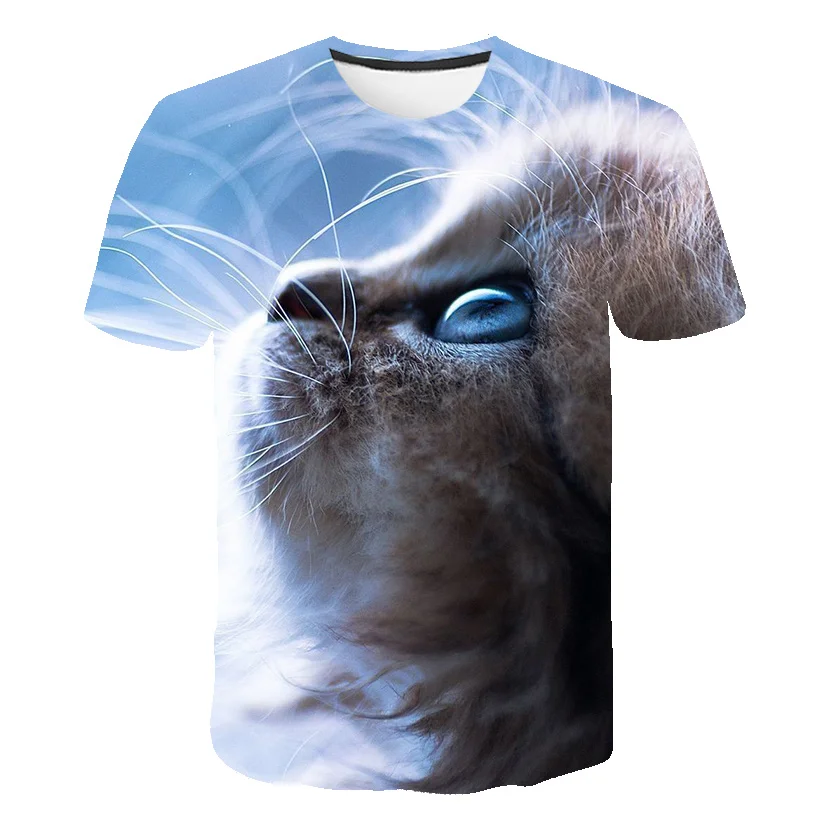 Letné 3D t shirt mužov Tlač Zvierat Muži/Ženy 2020 Newst mačiatko Tlač Vtipné mačku Krátky Rukáv plain t shirt 3D dizajn Tričko Muž