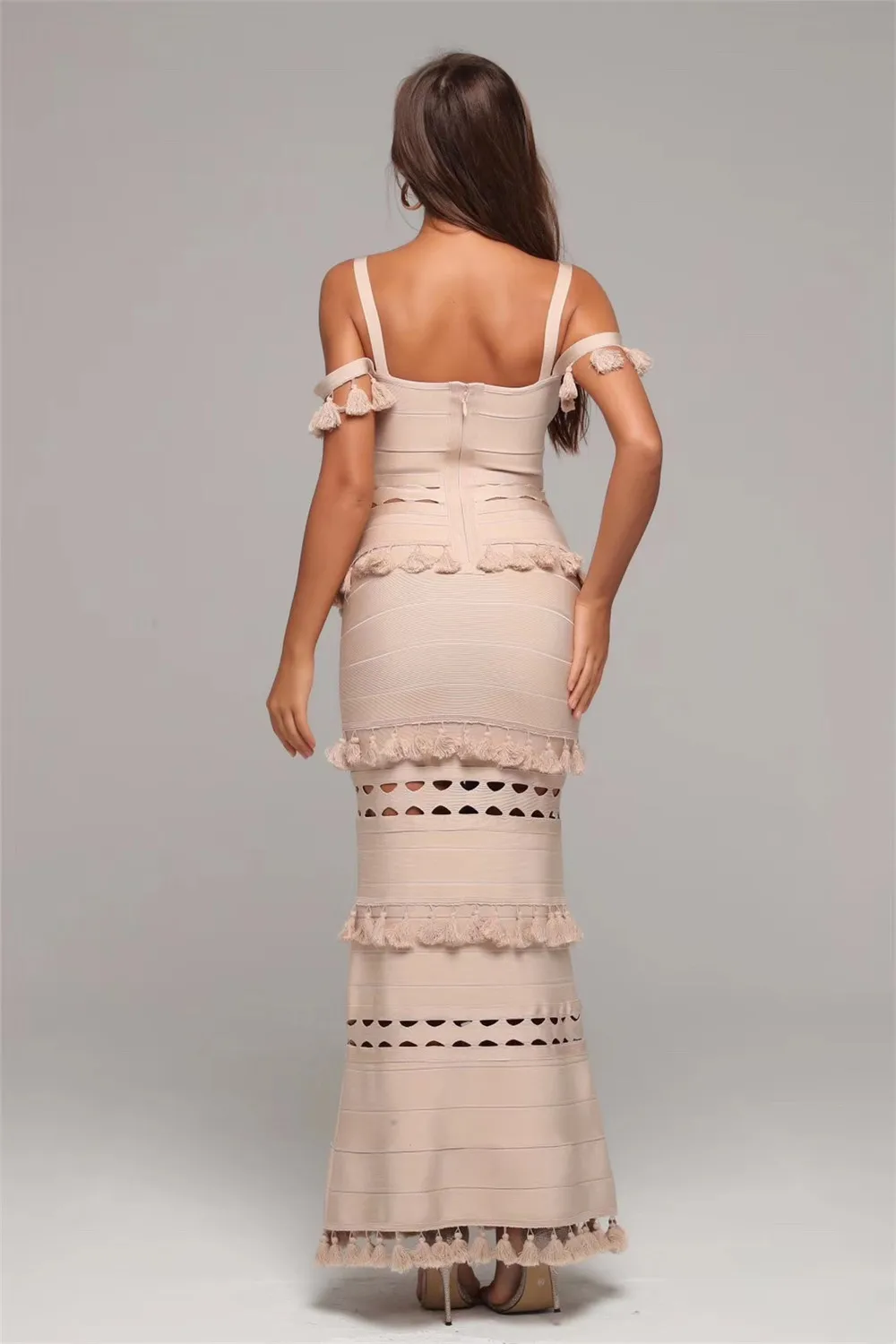 Letné Obväz Šaty 2020 Vysokej Kvality Členok Dĺžka Celebrity Elegantné Party šaty Módne Ženy Dlhé Šaty Vintage Vestios