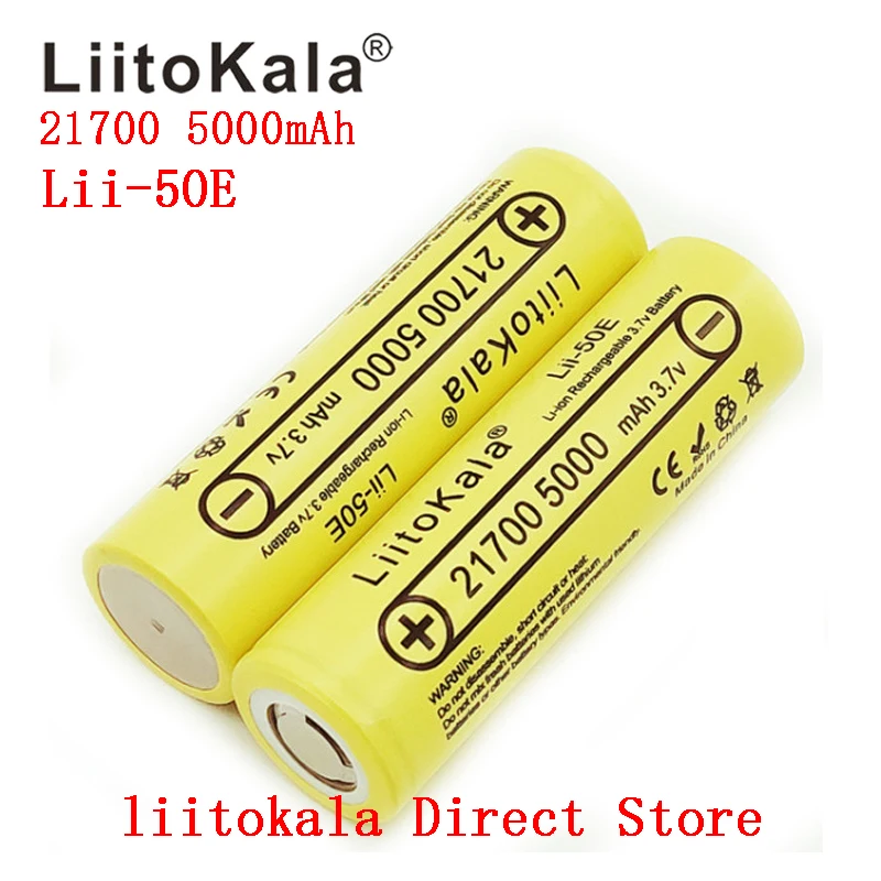 LiitoKala 21700 4800 5000mA Li-ion Batéria, 3,7 V Discharger 35A batérie E-nástroje batérie