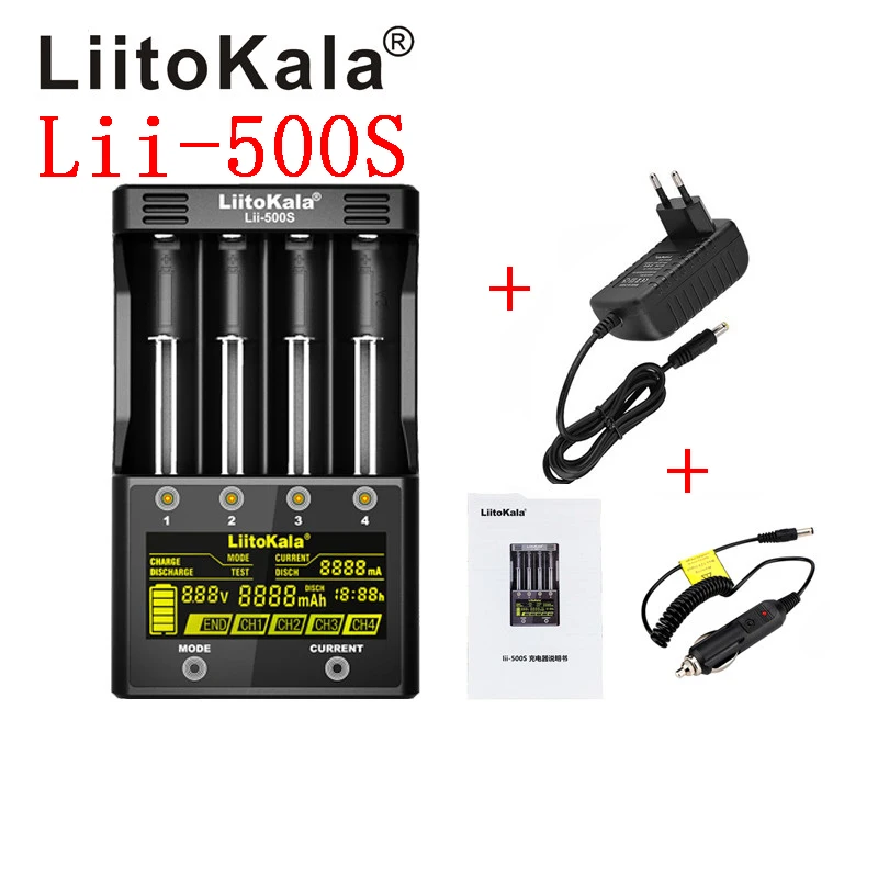 LiitoKala Lii500S LCD 3,7 V 1.2 V 18650 26650 16340 14500 10440 18500 Nabíjačky Batérií
