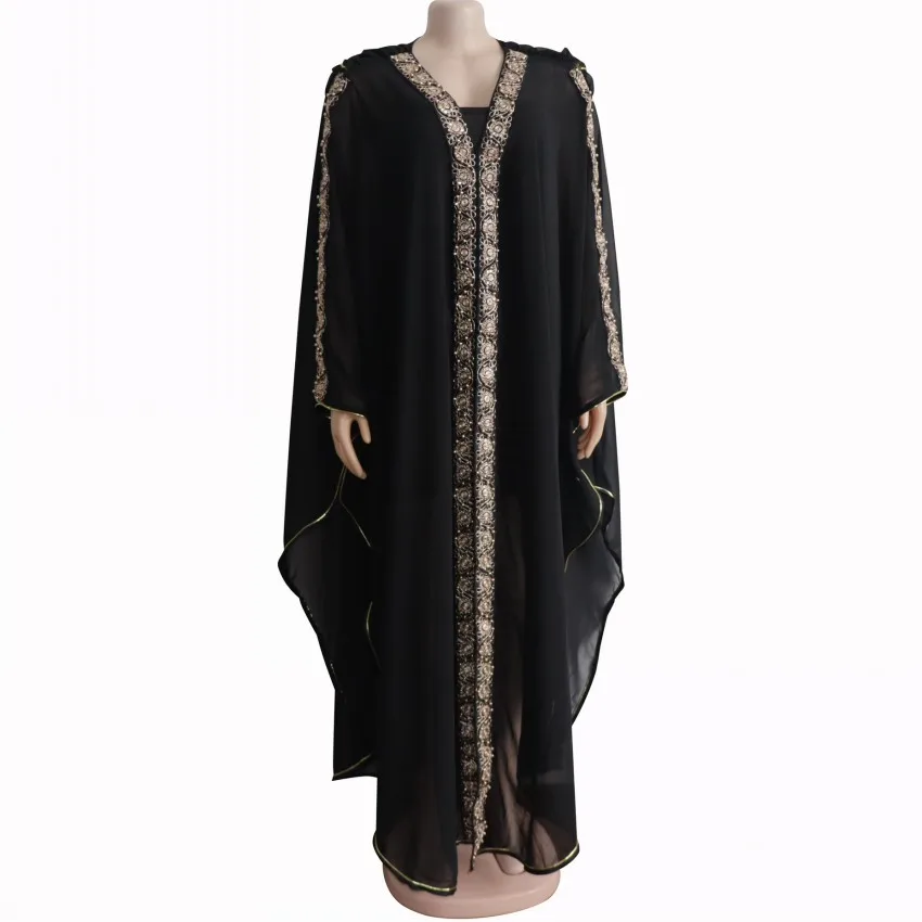 Lištovanie Moslimských Dlhé Šaty Abaya Cardigan Kimono Dlhé Šaty, Šaty Tunika Jubah Blízkom Východe Ramadánu Arabské Moslimské Modlitby Oblečenie
