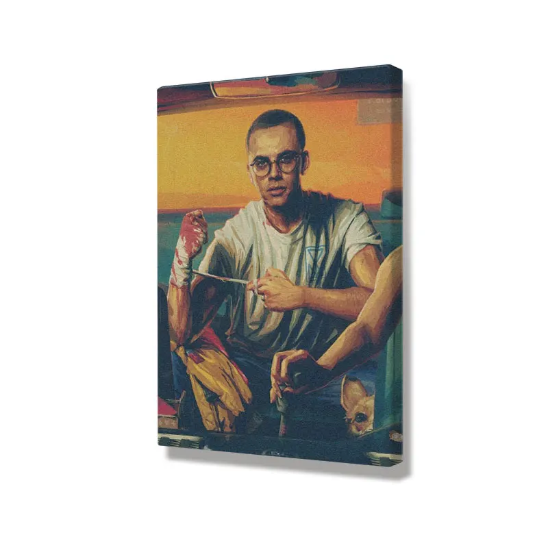 Logika rapper plagát Maľovanie Teens Wall Art Canvas Pre Obývacia Izba Domov Spálňa Štúdia Koľaji izbový Byt umeleckou Výzdobou Výtlačkov