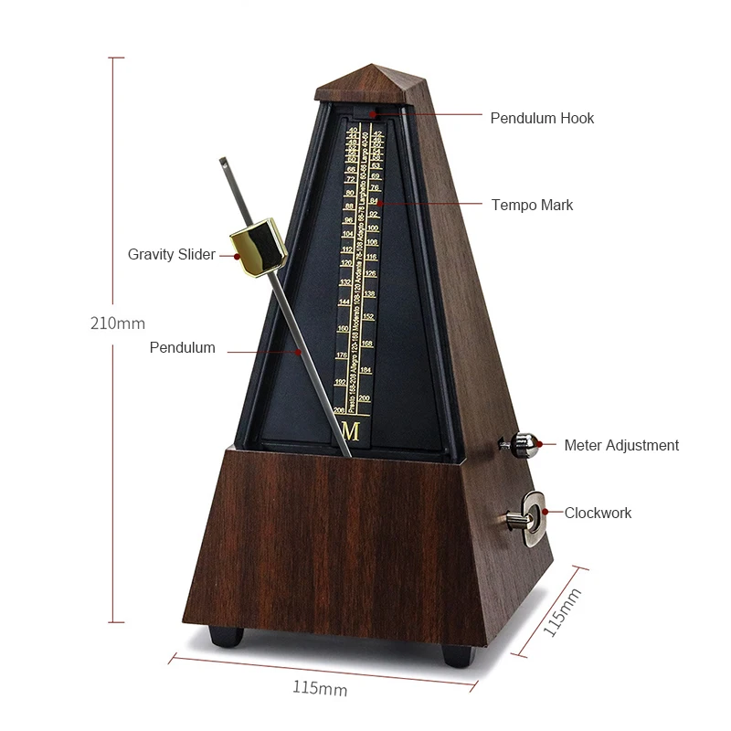 Loozykit Mechanické Bell Krúžok Metronóm Akustický Kliknite Na Bass Gitara Klavír Husle Seth 2020