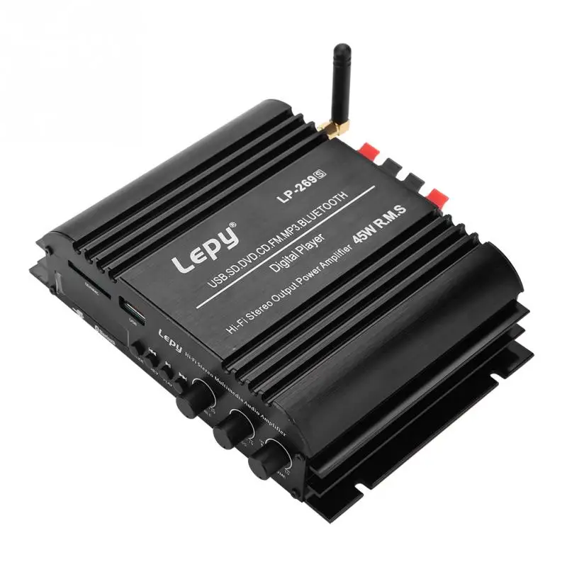 LP-269S Bluetooth Zosilňovač 4 Kanálové Diaľkové Ovládanie Pre Domáce 100-240V pre NÁS Plug Vysoký nízky objem