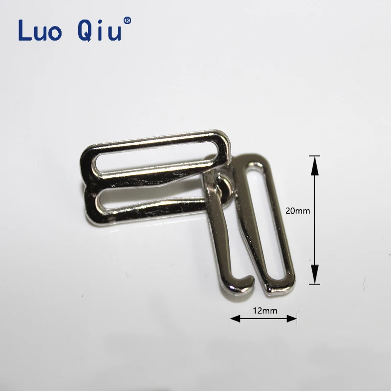 Luo Qiu 50pcs/veľa 20mm painted silver typu 9 kovové bar Spony klip na spodné Prádlo Úprava príslušenstvo DIY opasku garmet