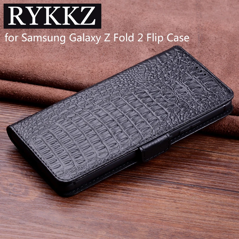 Luxusné Originálne Kožené Puzdro Flip Pre Samsung Galaxy Z Fold 2 Flip Cover Handmake Kožené Púzdra Pre Galaxy Z, Flip Case
