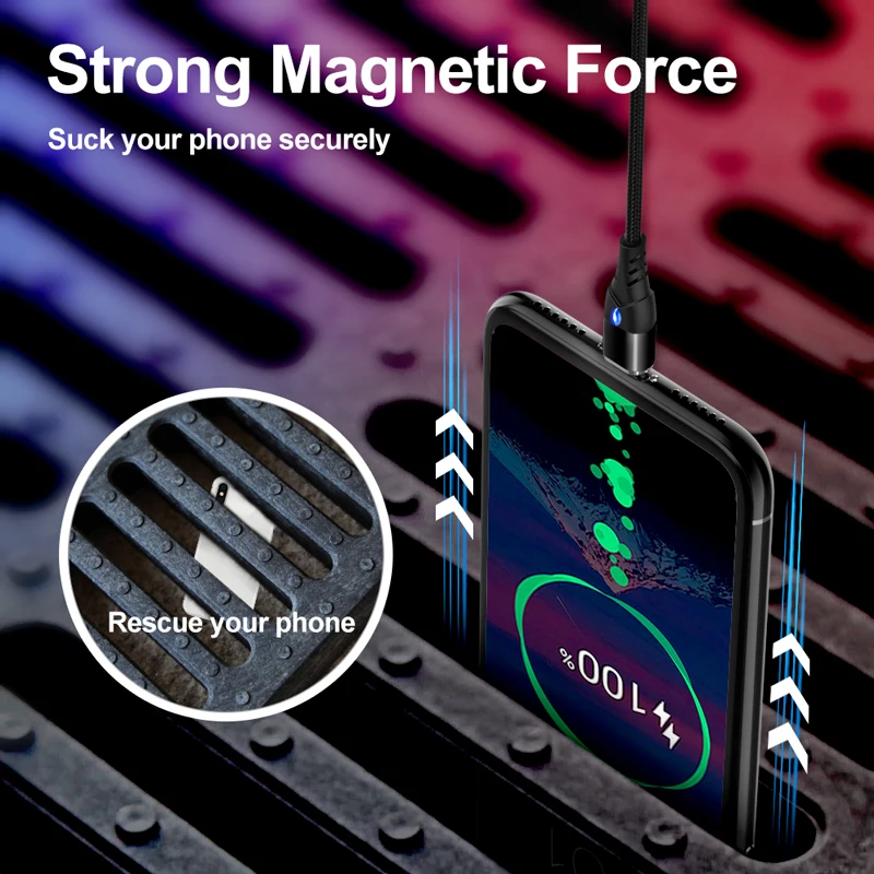 Magnetické Kábel USB Typ-C / Micro USB Magnetické Nabíjanie Káble Magnetická Nabíjačka Pre iPhone 11 Samsung Xiao Huawei Rýchle Nabíjanie