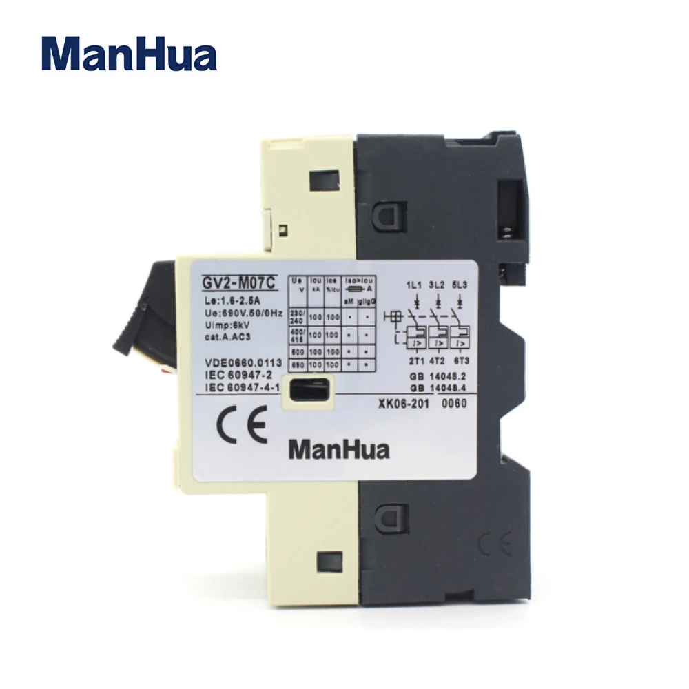 Manhua Motora, Kontrolu a Ochranu 1,6-2,5 A GV2-M07 Elektrický Istič