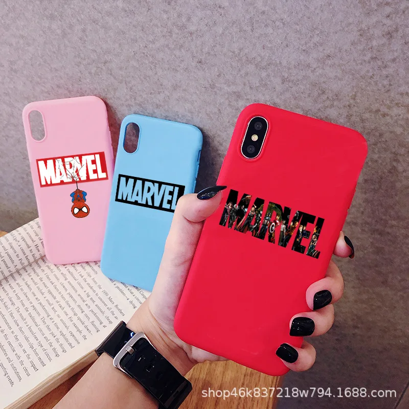 Marvel pre iPhone 5/5S /SE 6/6s/ 6Plus 7/8/ X Plus/XS/XR/XS Max 11/11 Pro / 11Pro Max Spider-Man Silikónové puzdro