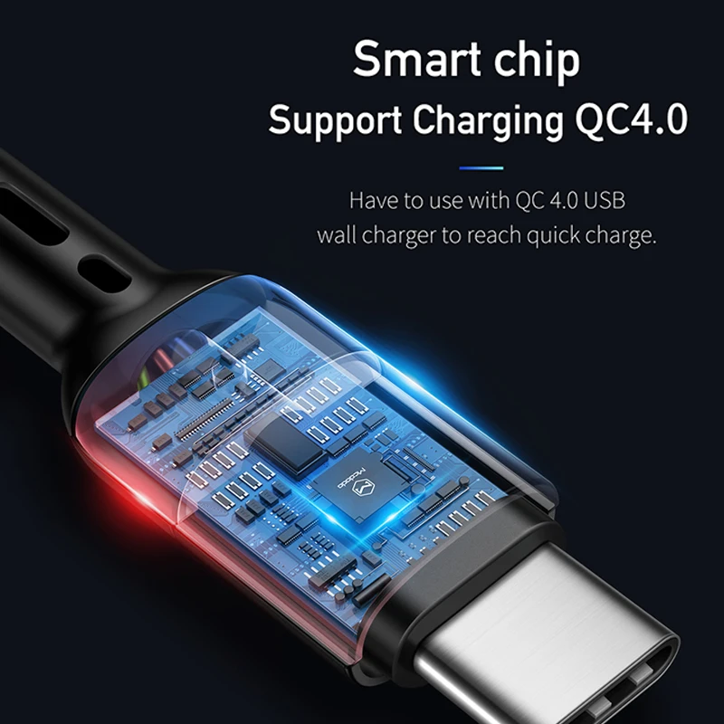 Mcdodo 1.8 M Jar Rozšírenie Káblové USB Typu C Kábel pre Samsung Huawei P30 Pro Xiao Telefón QC4.0 Rýchla Nabíjačka USB Dátový Kábel
