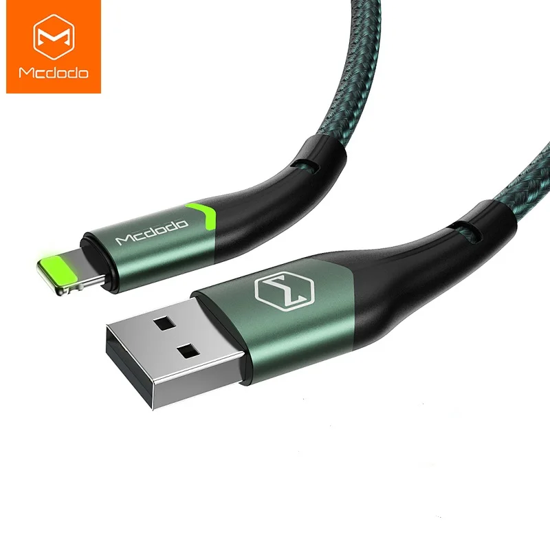 Mcdodo USB Kábel 2A Rýchle Nabíjanie pre Lightning IPhone 12 11 Pro Max XS XR X 8 7 6 Plus IPad, IPod, IOS 14 Nabíjačku Dát, LED, Kábel