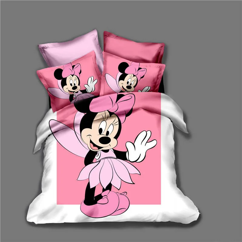 Mickey Mouse posteľná bielizeň Set Roztomilé Deti Disney kreslené postavičky Vytlačené Perinu Nastaviť Posteľ Nastaviť Posteľná Bielizeň AU, UK, twin Kráľovná Kráľ
