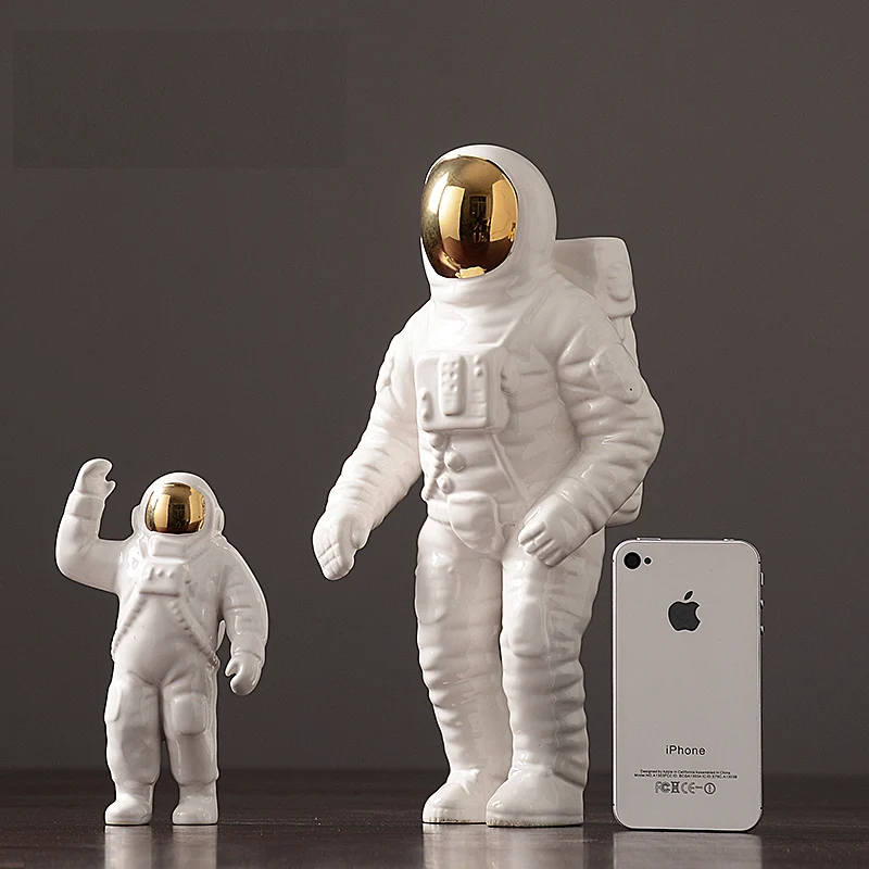 Moderné Astronaut Socha Keramické Obrázok Trofej Spaceman Abstraktná Socha Domáce Dekorácie Príslušenstvo Plavidlá figúrka Dekor