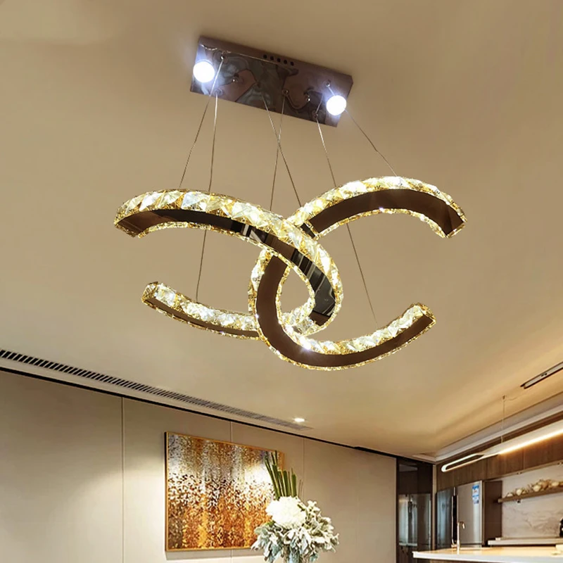 Moderné Krištáľový Luster Osvetlenie LED Svetlo Luster Obývacia Izba, Jedáleň, Obchod, Luxus, Závesné Svetlo na Kryštál