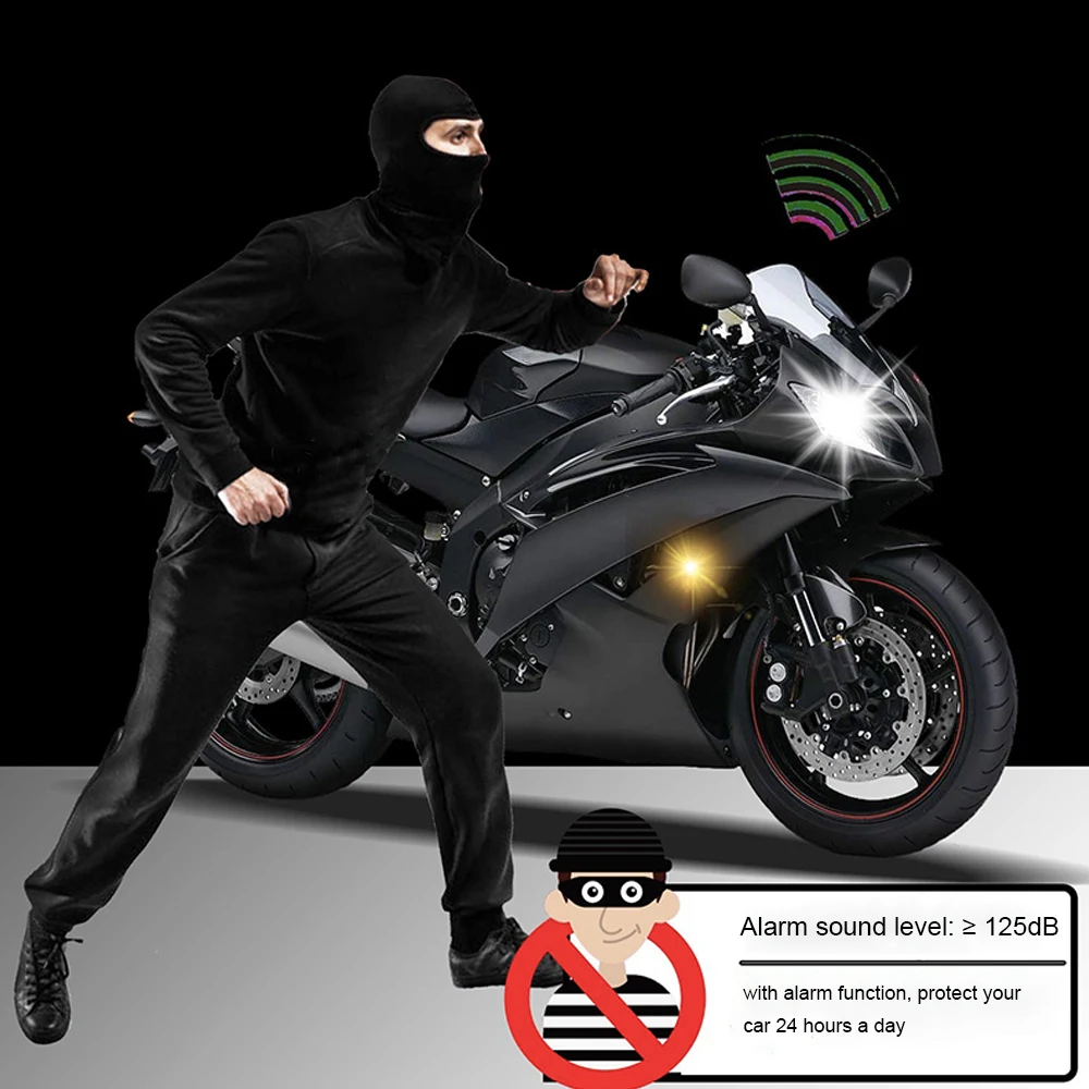 Motocykel 125dB Univerzálny obojsmerná Motocykel, Skúter Anti-theft Bezpečnostný Alarm Systém Motora Štart Diaľkové Ovládanie Kľúč
