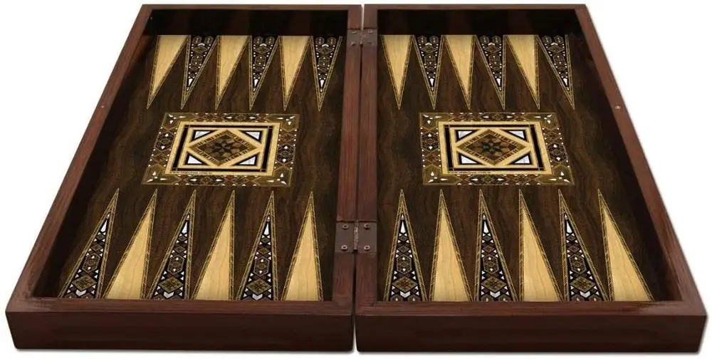 Multi-Farebné Starožitné Mozaiky Pearl Backgammon Drevené Backgammon s Dáma Mimo Palubu Checker Rodiny Dosková Hra Backgammon