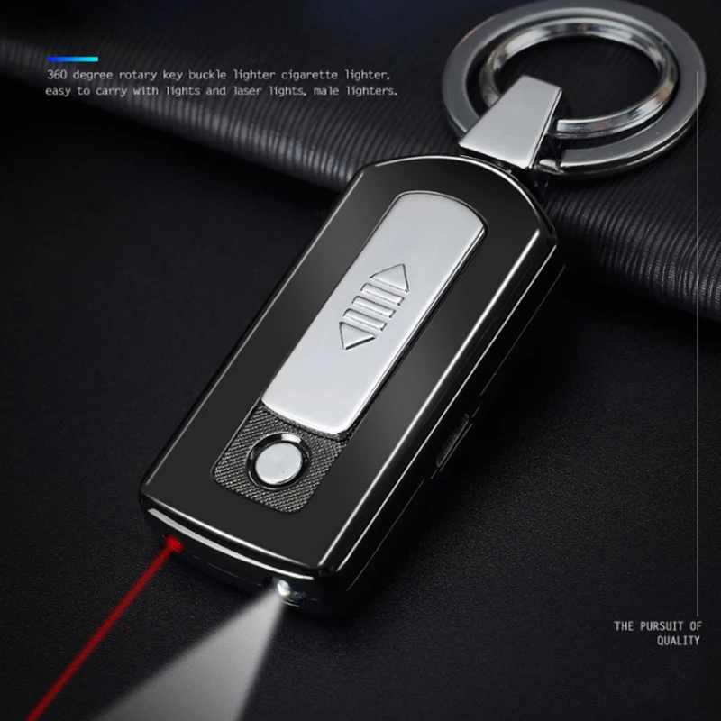 Multifunkčné Zliatiny Zinku Ľahšie Keychain Tvorivé Roztomilý Vetru USB Nabíjateľné Elektrické Sviečky Ľahšie Dropship Dodávateľov