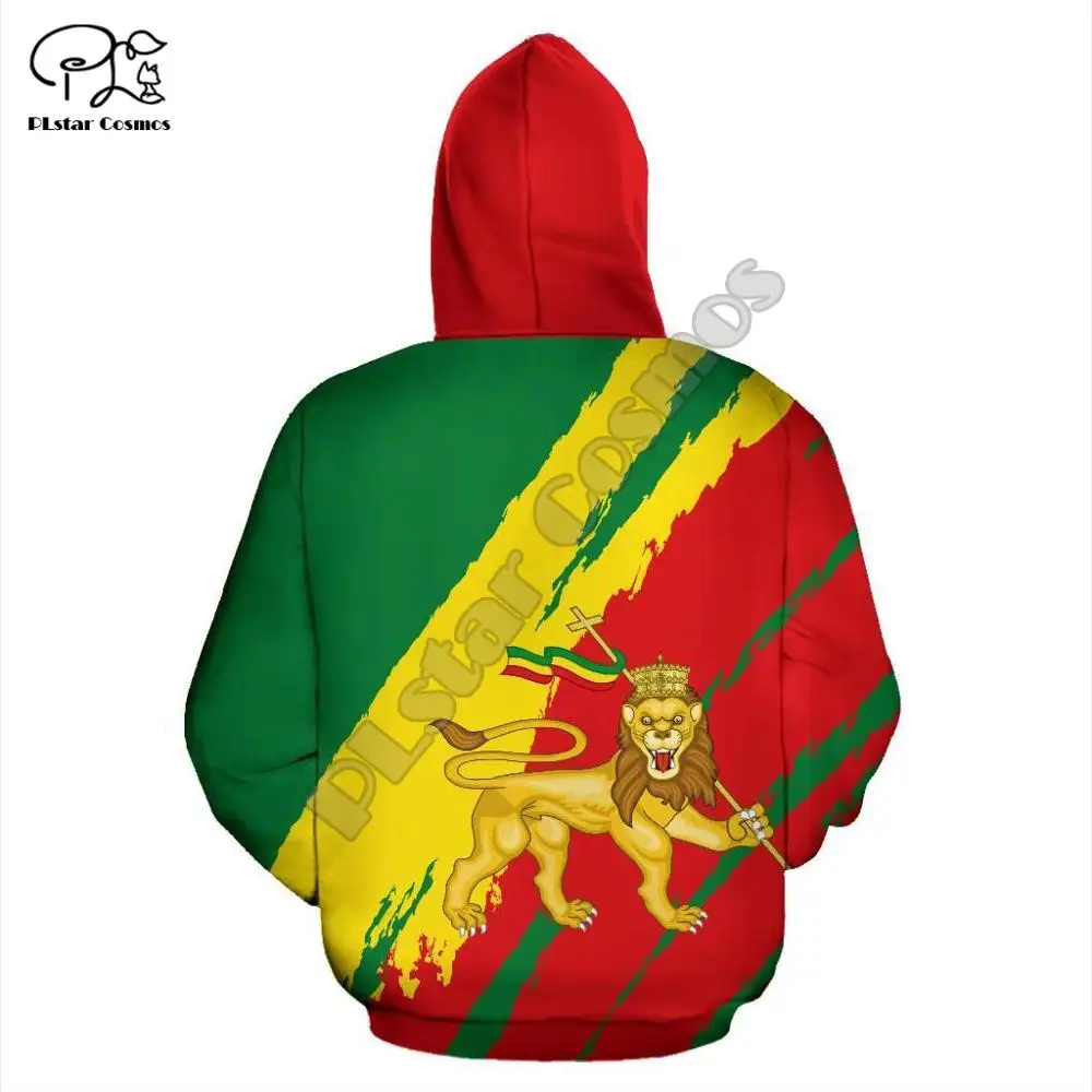 Muži Ženy Etiópia Plný tlač 3D Hoodies Zábavné vlajkou krajiny, Mikina Módne Kapucňou unisex lev Pulóver drop shipping
