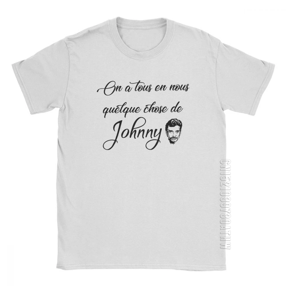 Mužov Johnny Hallyday T-Shirt Rock francúzsky Spevák Elvis Presley O Krk Krátky Rukáv Topy Bavlna Tees Nadrozmerná T Tričko