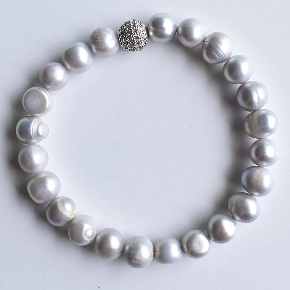 Móda Reálne Prírodné sladkovodné Perly v Blízkosti Kolo čaro korálky náramok pre ženy, mužov, šperky doprava zadarmo