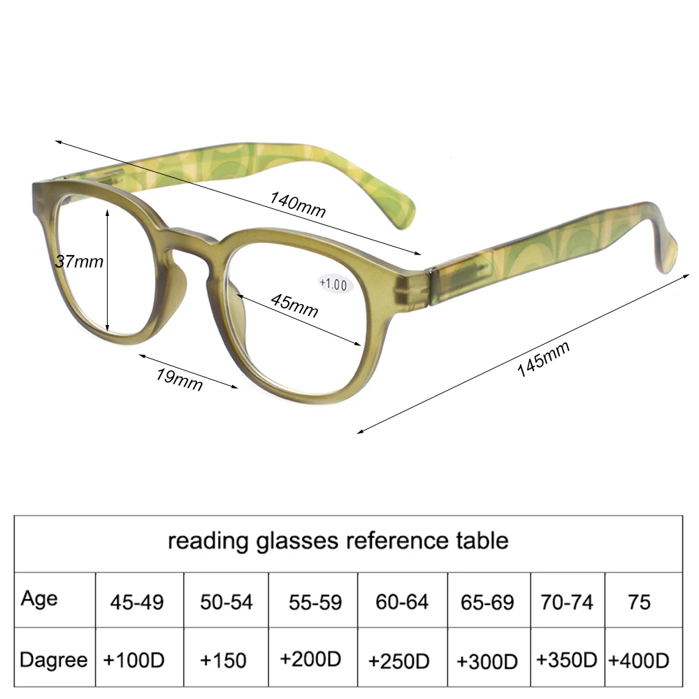Móda tlačené dizajn čítanie okuliare pre mužov a ženy pružiny závesov oválne rámy na okuliare 1.0 1.5 2.0 2.5 3.0 4.0 ....