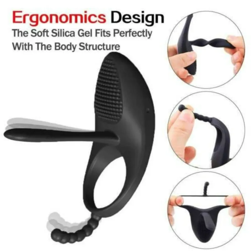 Nabíjateľná Silikónový Vibračný Muž Krúžok Enhancer Klitoris Stimulácia G-Bod P Orgazmus, Sexuálne Hračky Pre Mužov, Páry