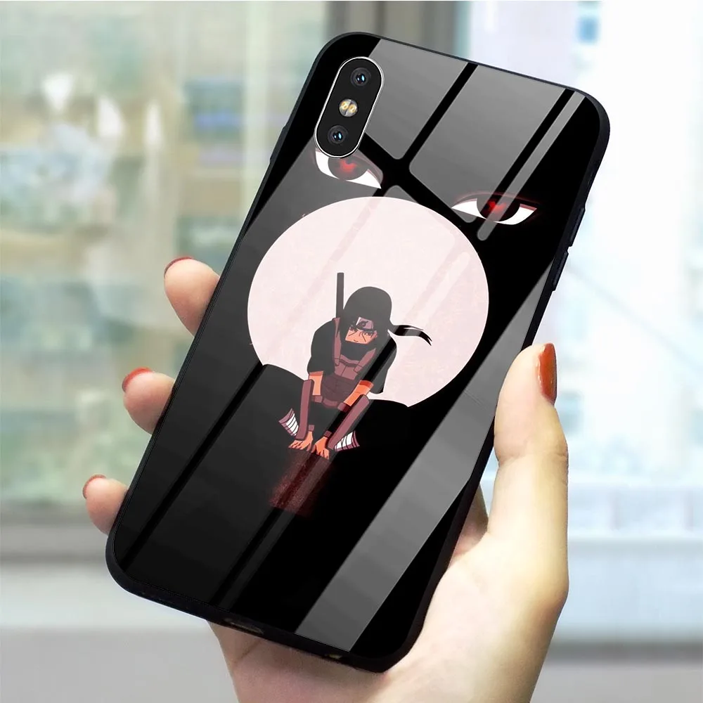 Naruto Uchiha Klanu Tvrdeného Skla Telefón puzdro Pre iPhone 6S Kryt 5 5S SE 6 7 8/6 6 7 8 Plus X XS XR Xs 11 Pro Max