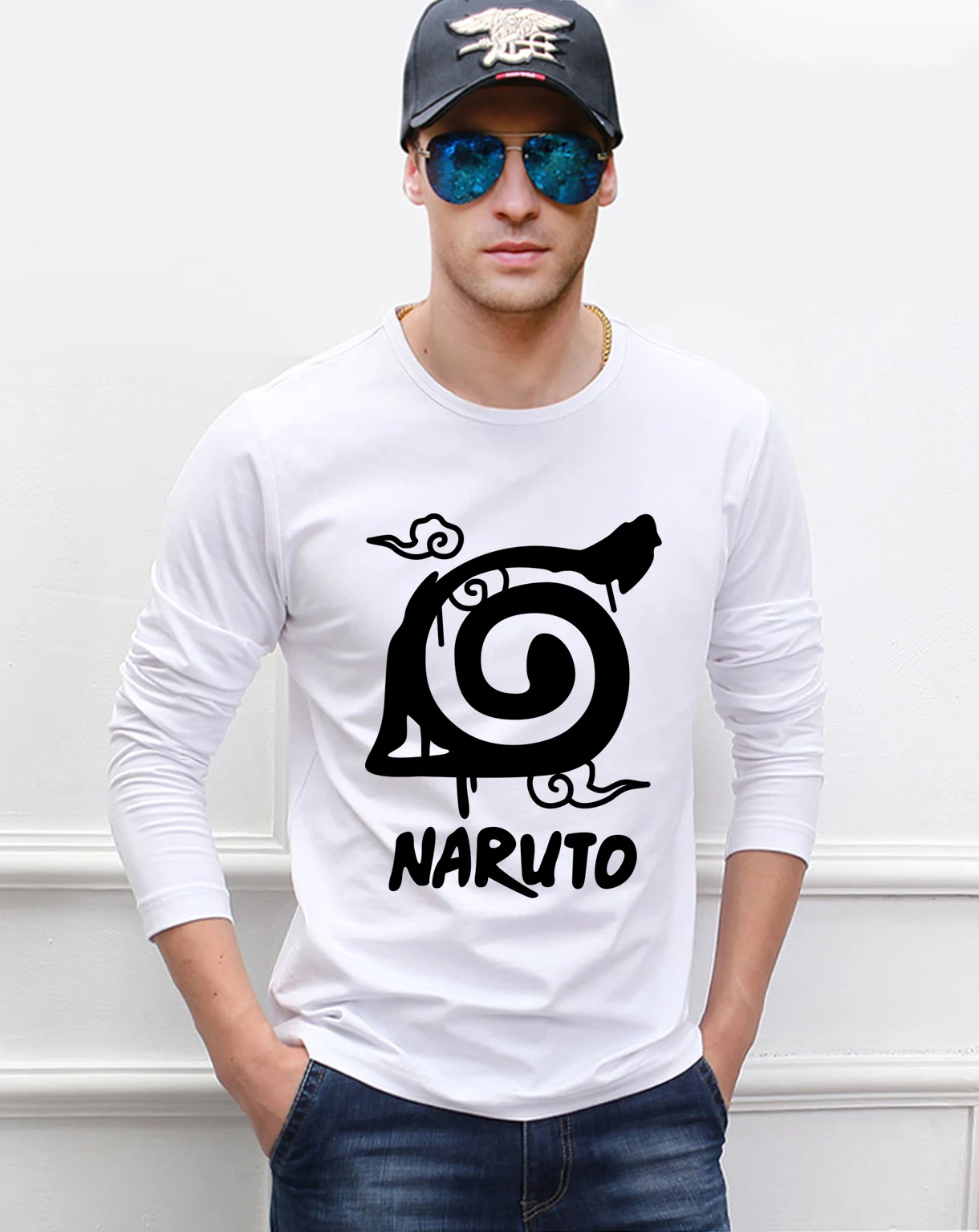 Naruto Uzumaki Naruto Nový Príchod Muži T-Shirts 2019 Jar, Leto, Bavlna, Dlhý Rukáv Košele Bežné Slim Fit Topy, Tričká S-XXL