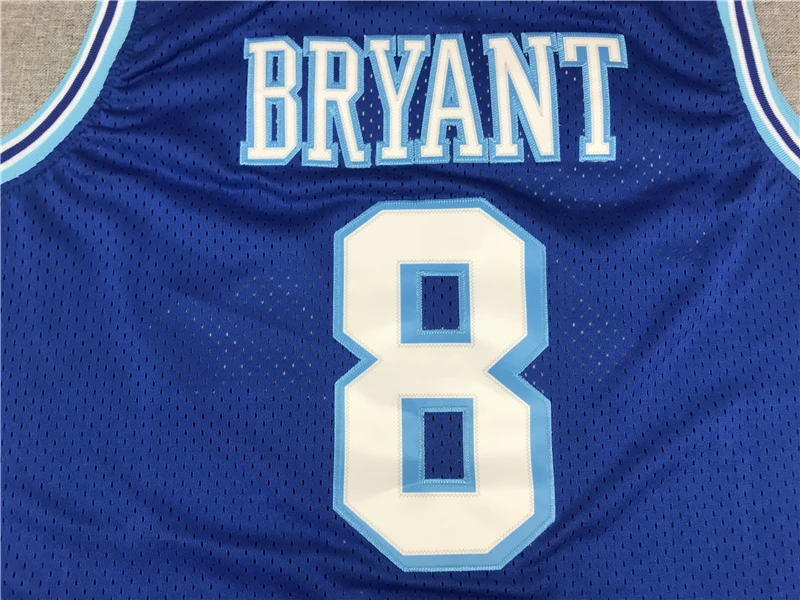 NBA pánske Los Angeles Lakers #8 Bryant Gold Label Basketbalové Dresy Mužov Modré Športové Dresy