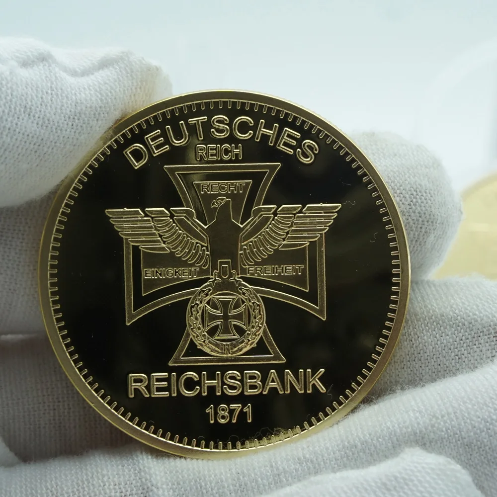 Nemecko Kríž Eagle 1871 Deutsche Ríšskou Bankou 1 Unze 999/1000 Zlatom Kole Mincí, Zberateľských