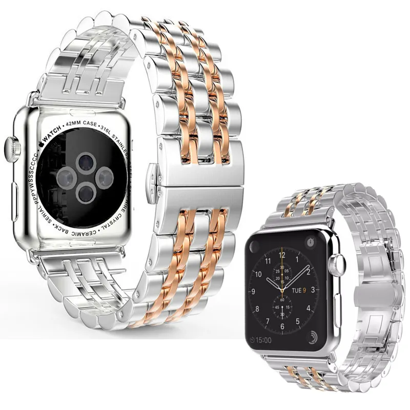 Nerezová Oceľ remienok pre Apple hodinky 5 kapela 44 mm 40 mm iWatch kapela 42mm 38mm Luxusné kovové watchband náramok Apple hodinky 4 3 2 1