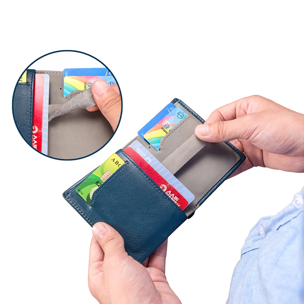 NewBring Minimalistický Kožené Peňaženky Mužov s Kreditnej Karty, držiak na Kabelku muž