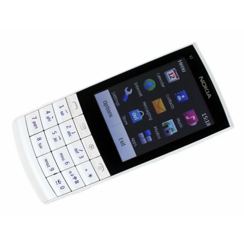 Nokia X3-02 Originálne Mobilné Telefóny GSM, 3G, Wifi, Bluetooth, 5MP Fotoaparát Podpora ruská Klávesnica Zrekonštruovaný Odomknutý Mobilný Telefón