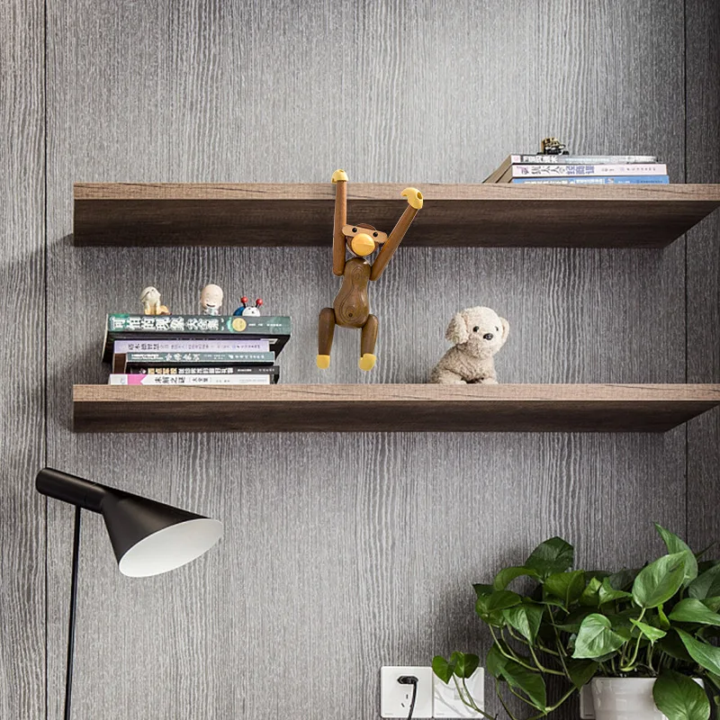 Nordic iny roztomilý tvorivé opice drevené ozdoby nástenná polica rozloženie Domova TV kabinet dekorácie